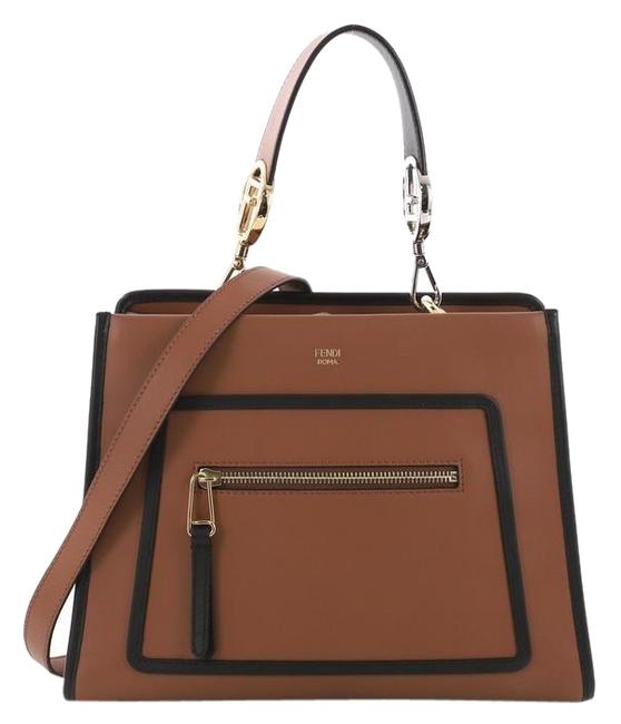 Fendi Runaway Handbag Small Brown Leather Shoulder Bag 