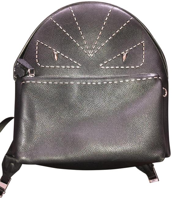 Fendi Selleria Black Leather Backpack 
