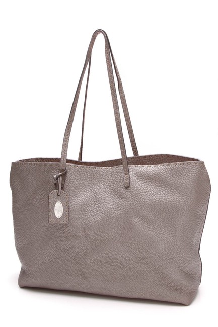 Fendi Bag Selleria Gray Roman Leather Tote 