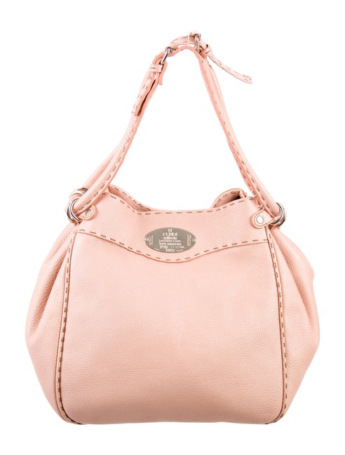 Fendi Selleria Pink Leather Shoulder Bag 