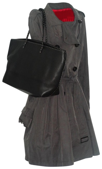 Fendi Selleria Roll Black Pebbled Leather Tote 