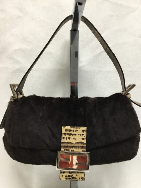 Fendi Sheared Brown Fur Baguette 