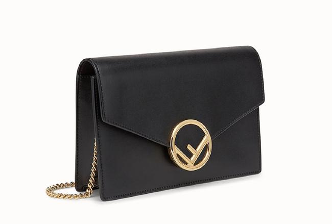 Fendi Mini Black Leather Shoulder Bag 