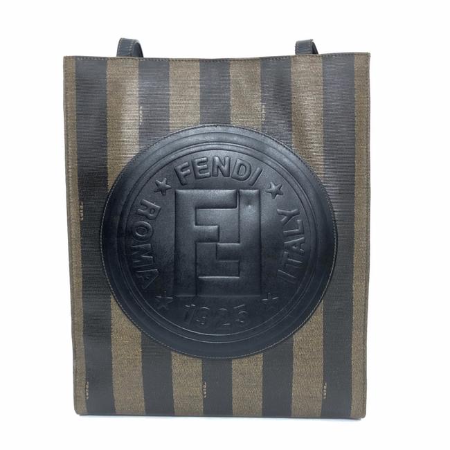 Fendi Shopper Brown Leather Tote 