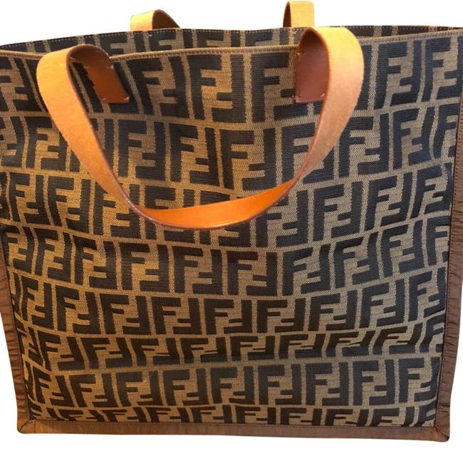 Fendi Shopping Bag Canvas Tote 