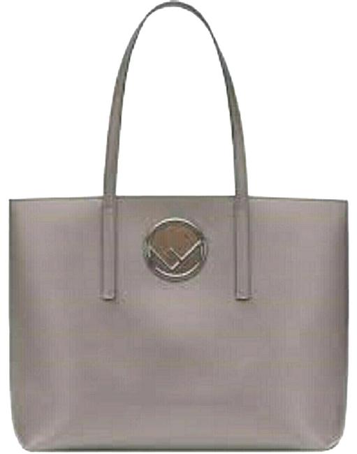 Fendi Shopping Logo In Stores Now Taupe Leather Tote 