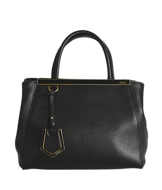 Fendi Shoulder Bag 8bh253 2jours 2 Way 187713 Black Leather Tote 