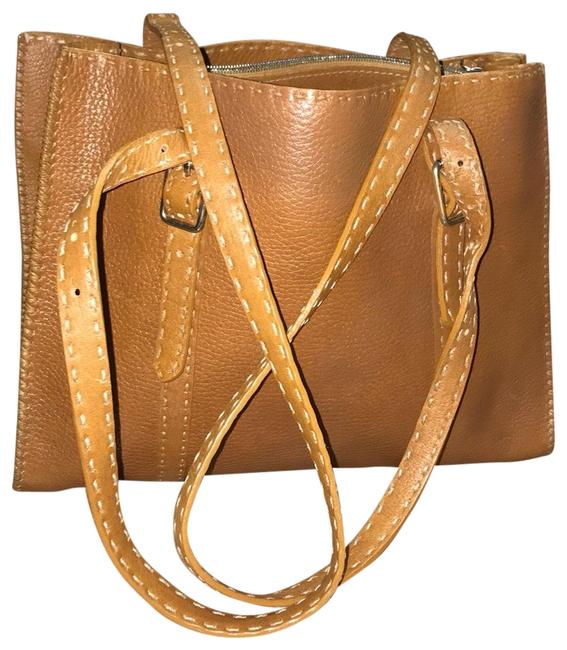 Fendi Shoulder Bag Chestnut Leather Tote 
