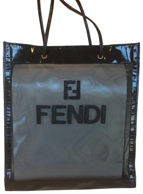 Fendi Shoulder Black Patent Leather Tote 