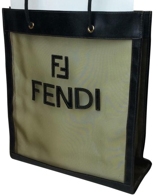 Fendi Shoulder Black Leather Tote 