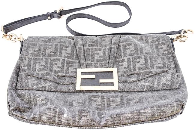 Fendi Silver Shimmer Shoulder Bag 
