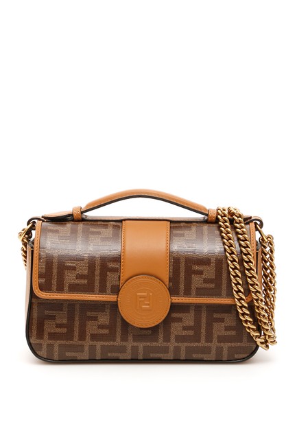 Fendi Small Double F Brown Tote 