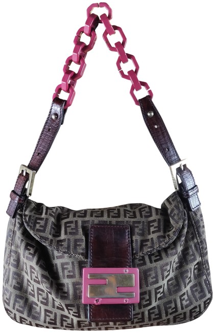 Fendi Small Mama Zucchino Canvas Baguette 