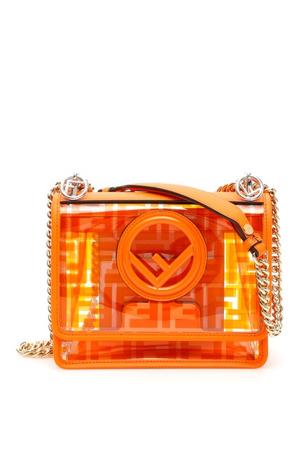 Fendi Small Pvc Kan I Ff Orange Tote 