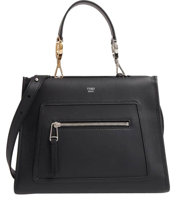 Fendi Small Runaway Runway Black Calfskin Leather Tote 