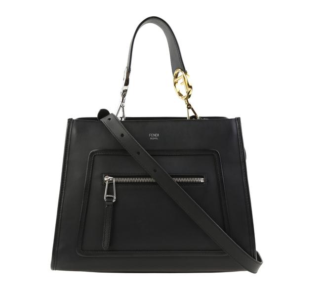 Fendi Small Runway Black Leather Shoulder Bag 