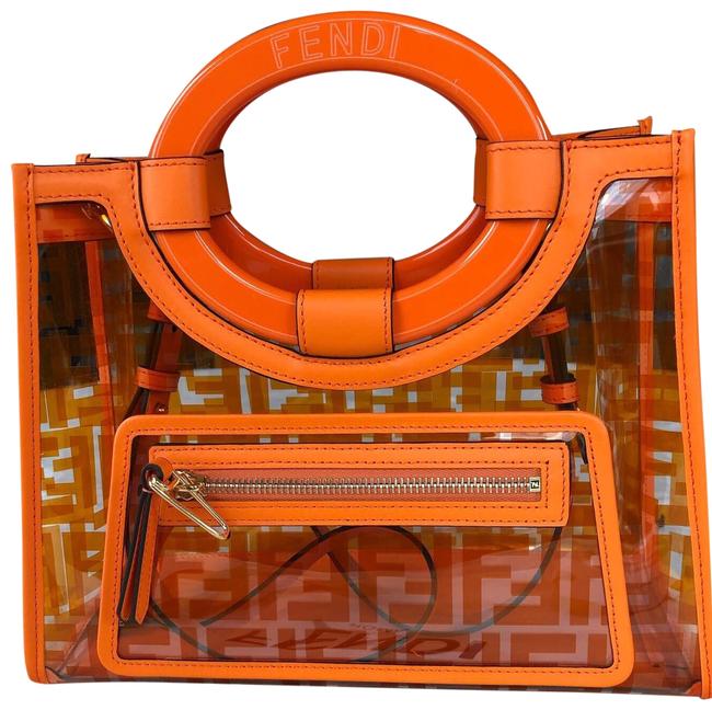 Fendi Small Shopper Orange Tote 