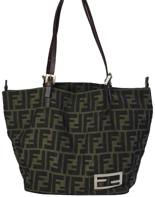 Fendi Small Shoulder Biege Nylon Tote 