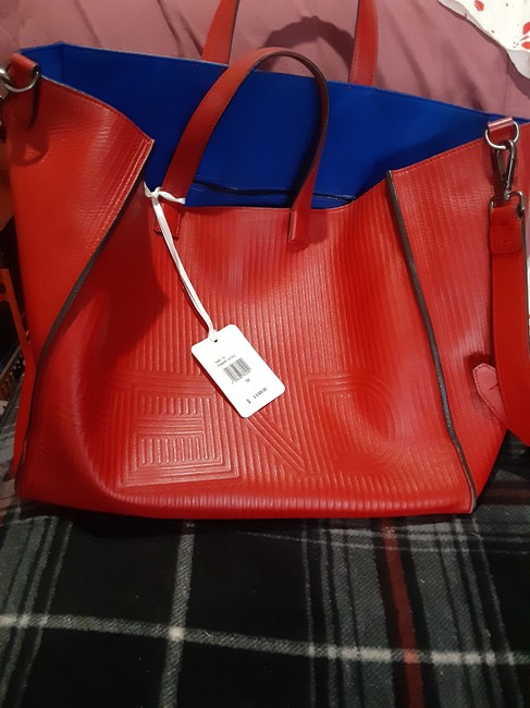 Fendi Strawberry Ruthenium Red Calfskin Leather Tote 