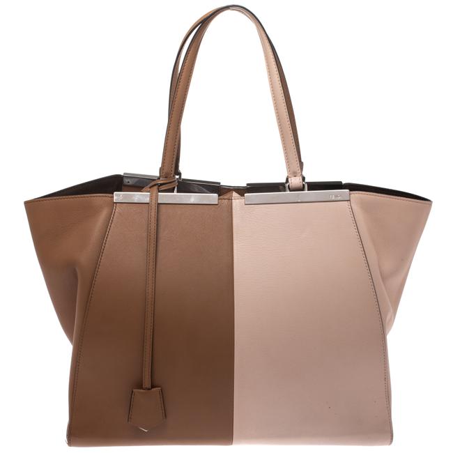 Fendi TanPeach Large 3jours TanPeach Leather Tote 