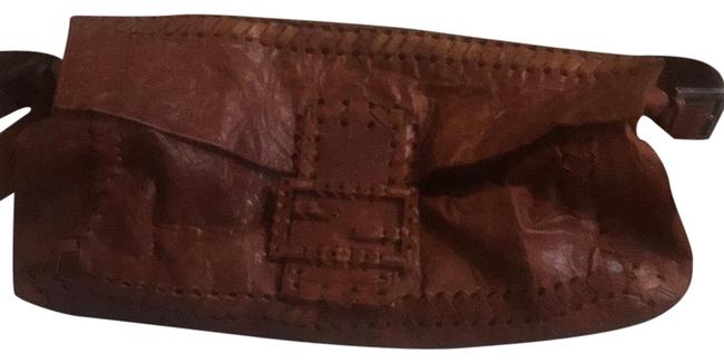 Fendi Terra cotta Lambskin Leather Baguette 