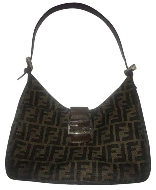 Fendi Top Handle Print Shoulder Bag 
