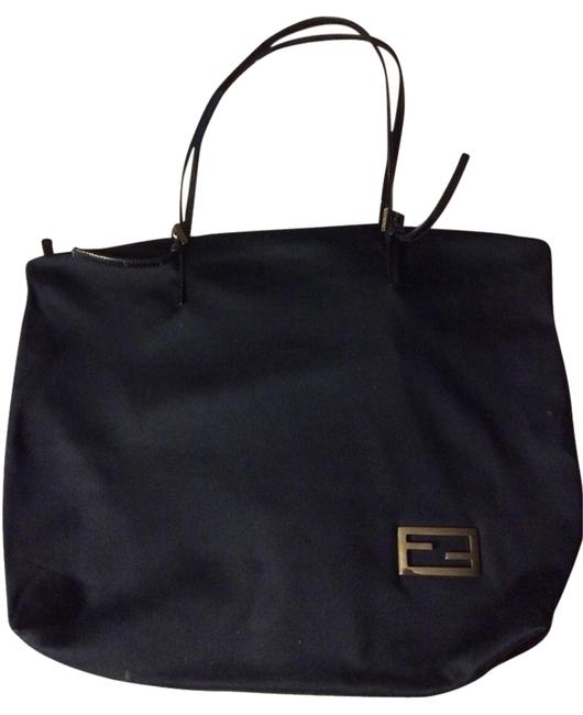 Fendi Tote Black Stretch Shoulder Bag 