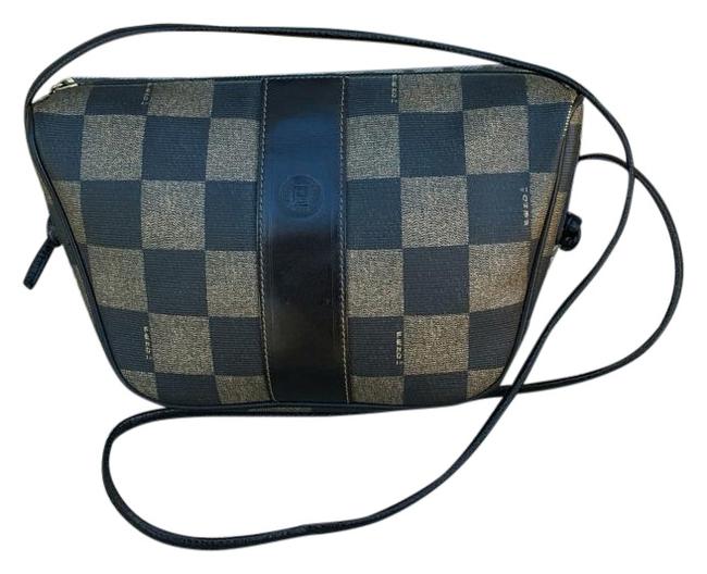 Fendi Trendy Signature Checkerboard Treasure Shoulder Bag 
