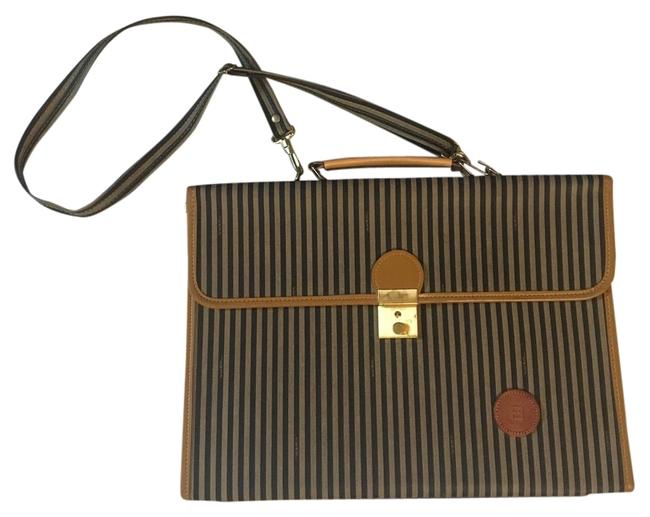 Fendi Vintage CanvasLeather Laptop Bag 