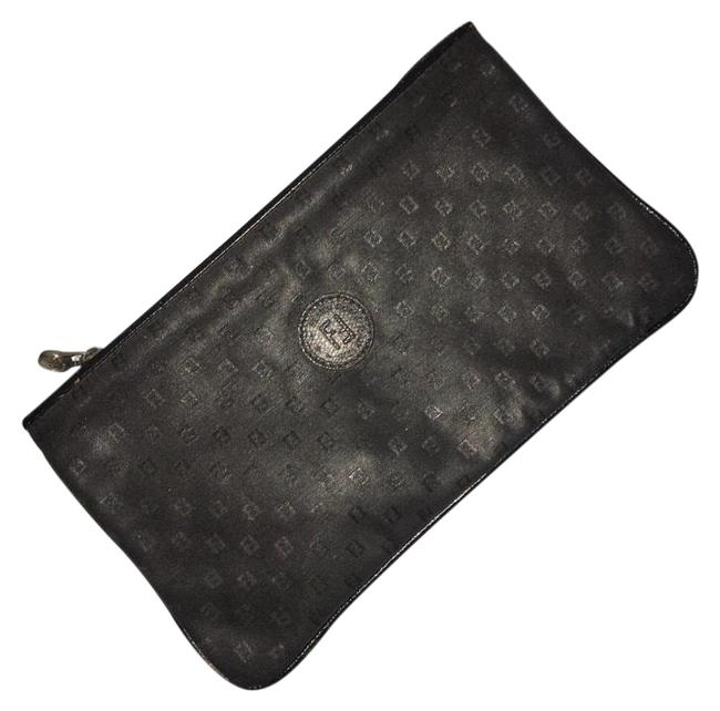 Fendi Clutch Vintage Black Wristlet 