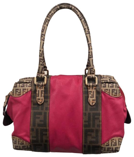 Fendi Vintage Handbag Pink Leather Tote 