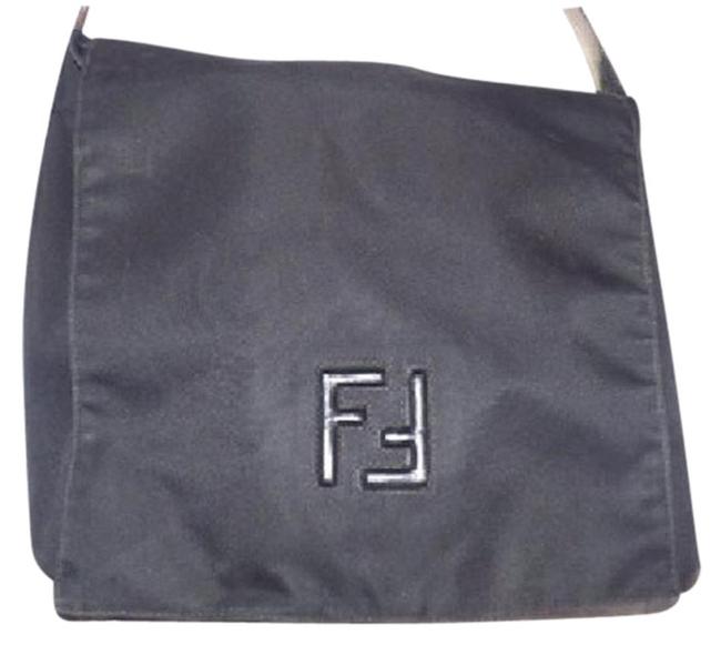 Fendi Vintage PursesDesigner Purses Black Leather &amp; Nylon Messenger Bag 