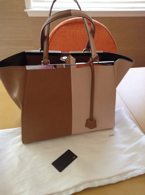 Fendi Vitello 3jours Large Bi color Leather Tote 
