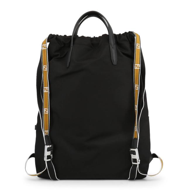 Fendi Vitello Black Nylon + Silver Hardware Backpack 