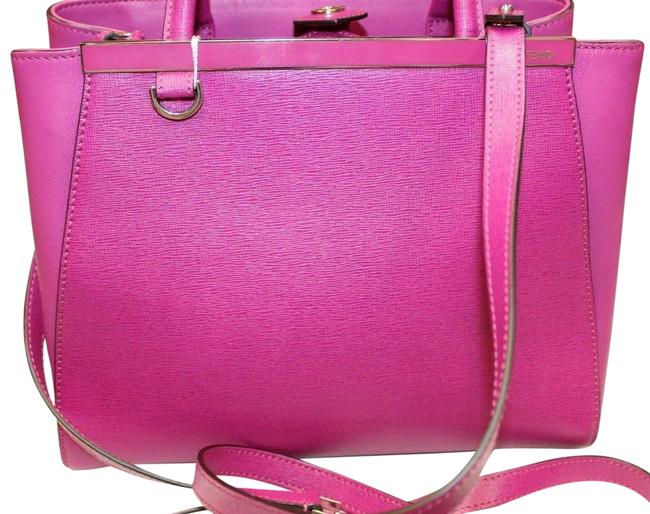 Fendi Vitello Elite Petite 2jours Pink Leather Shoulder Bag 