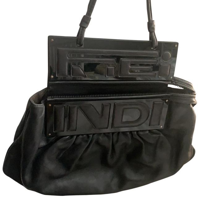 Fendi Voodoo Black Leather Shoulder Bag 