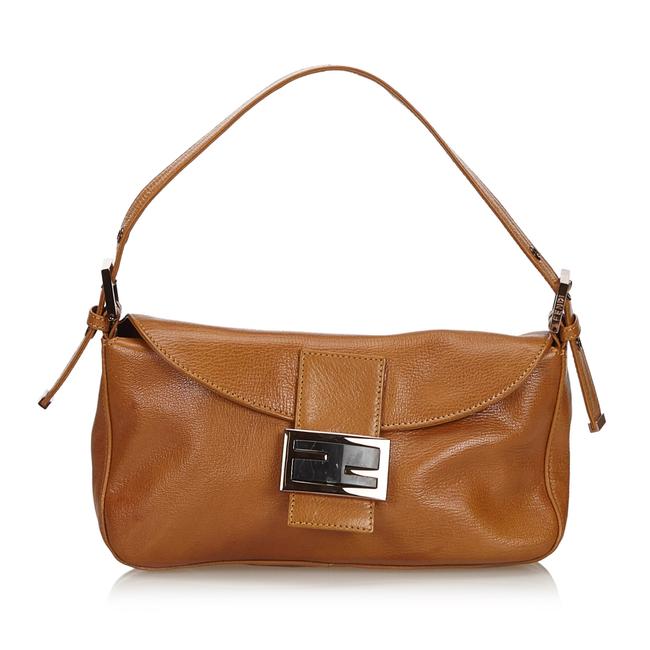 Fendi W Italy Dust Small Brown Leather Baguette 