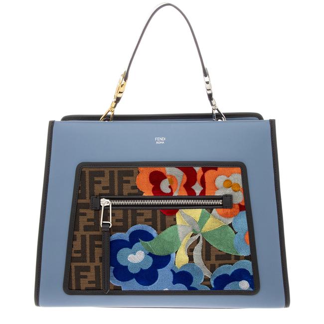 Fendi Women's Runaway Large Leather Blue Tote 