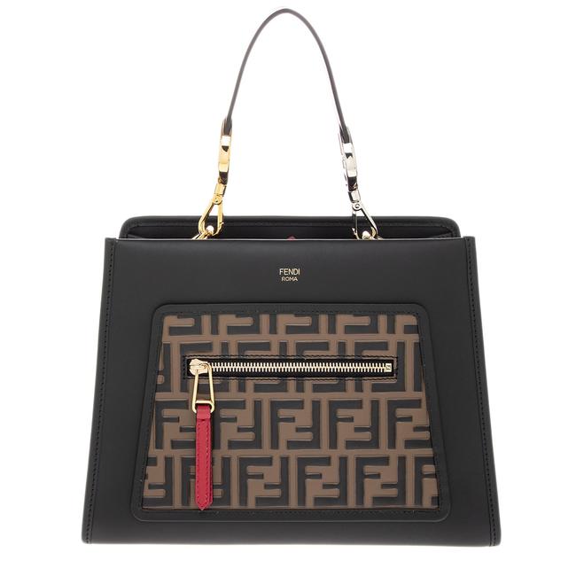 Fendi Bag Women's Small Runaway Leather Black Tote 