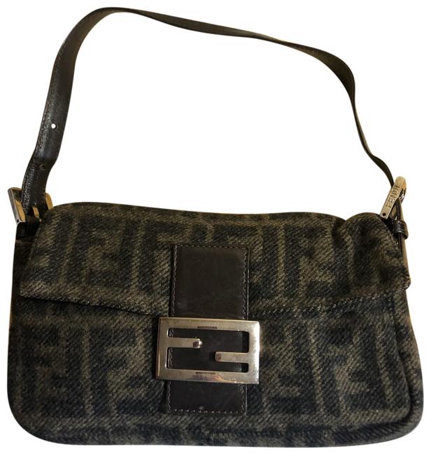 Fendi Wool Zucca Brown Baguette 