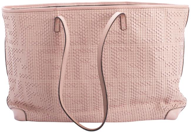 Fendi Woven Pink Leather Tote 
