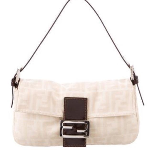 Fendi Zucca Beige Baguette 