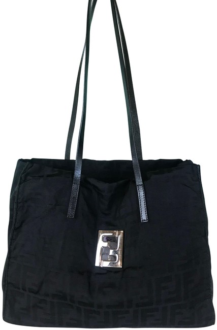 Fendi Zucca Black Canvas Tote 
