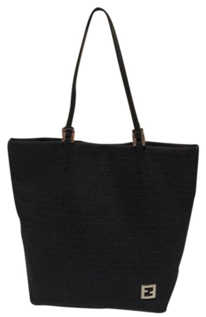 Fendi Bag Zucca Black Canvas Tote 
