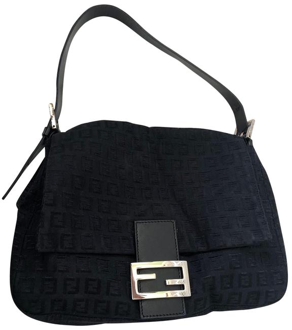 Fendi Zucca Black Jacquard Baguette 
