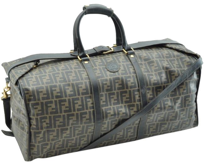 Fendi Boston Zucca Pvc WeekendTravel Bag 
