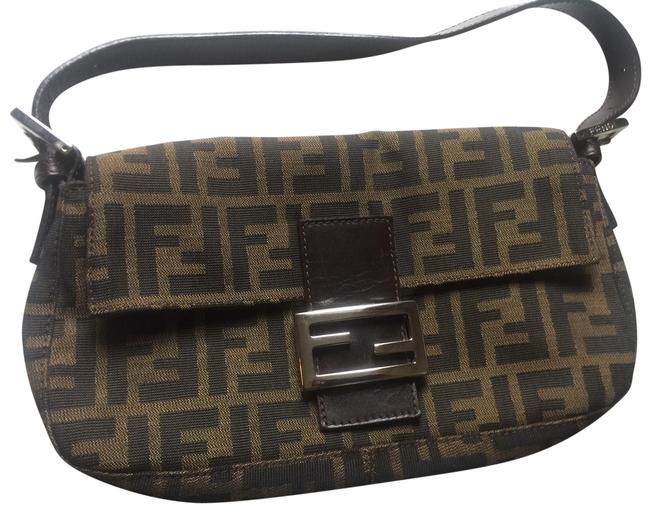 Fendi Zucca Brown Canvas Monogram Baguette 