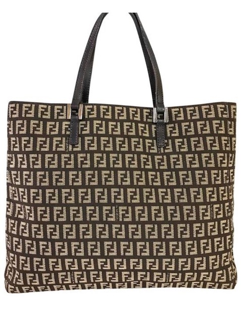 Fendi Bag Zucca Brown Canvas Tote 