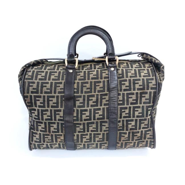 Fendi Zucca Duffel Brown WeekendTravel Bag 