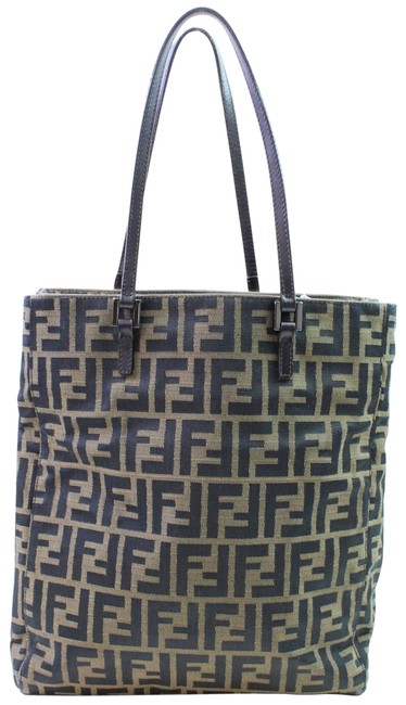 Fendi Zucca Ff 866386 Brown Monogram Canvas Tote 